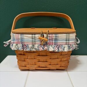 Longaberger 1994 Plaid Lined Basket Purse